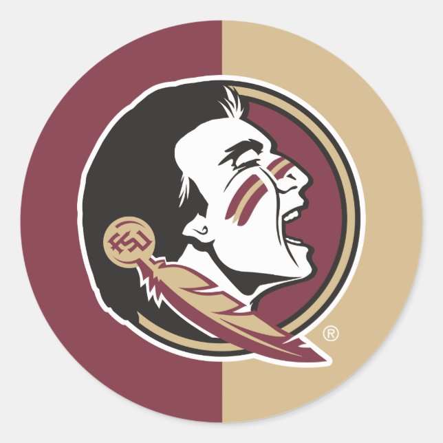 Florida State Seminole Classic Round Sticker (Front)