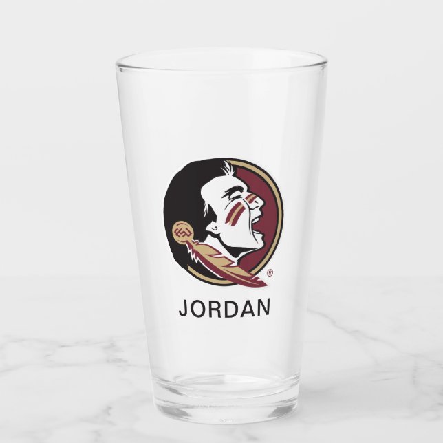 Florida State Seminole Glass (Front)