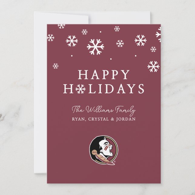 Florida State Seminoles Holiday Card (Front)