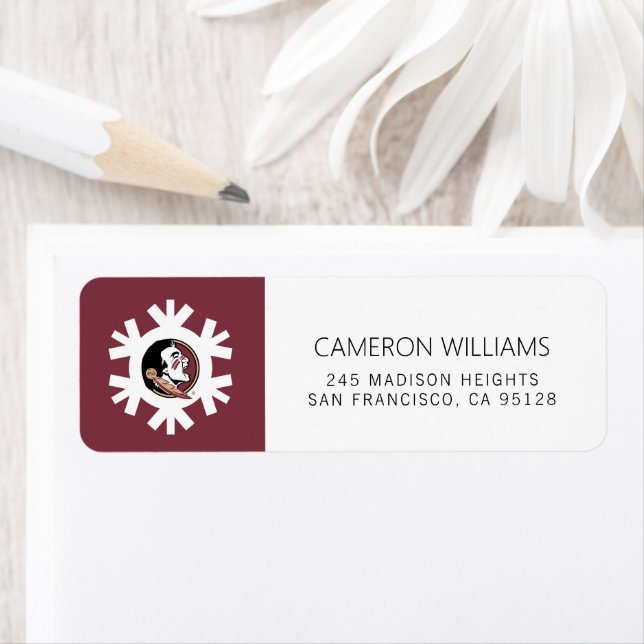 Florida State Seminoles Holiday Label (Insitu)