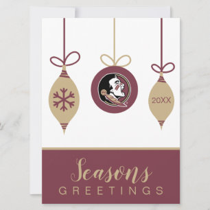 Florida State Seminoles Holiday Ornament Card