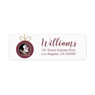 Florida State Seminoles Holiday Ornament Label