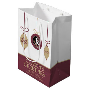 Florida State Seminoles Holiday Ornament Medium Gift Bag