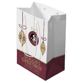 Florida State Seminoles Holiday Ornament Medium Gift Bag