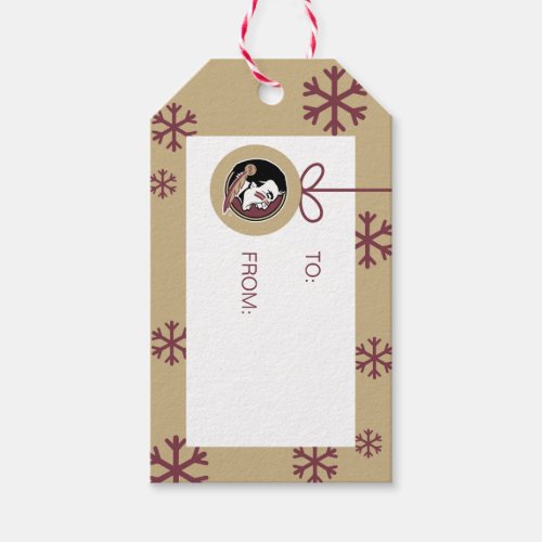 Florida State Seminoles Holiday Snowflake Gift Tags