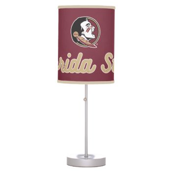 Florida State | Seminoles Retro Script Logo Table Lamp by floridastateshop at Zazzle
