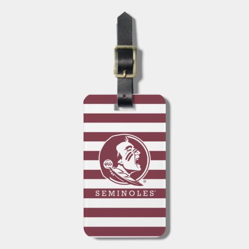 Florida State Seminoles Stripes Luggage Tag