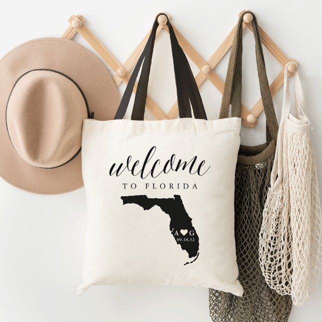 Florida State Silhouette Wedding Welcome Tote Bag (Creator Uploaded)
