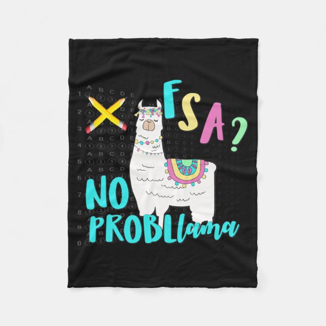 Florida State Test Day Llama For Students1  Fleece Blanket (Front)