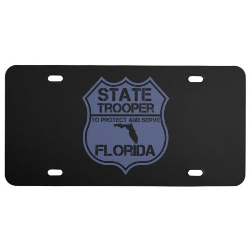 Florida State Trooper To Protect And Serve License Plate