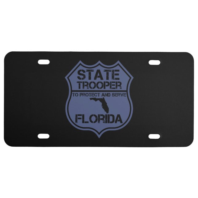 Florida State Trooper To Protect And Serve License Plate (Front)