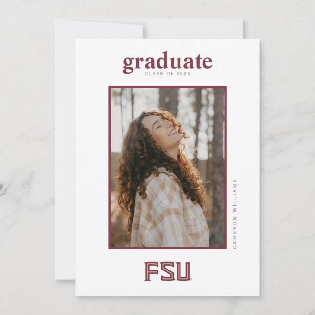 Florida State University Graduation Announcement (Front)