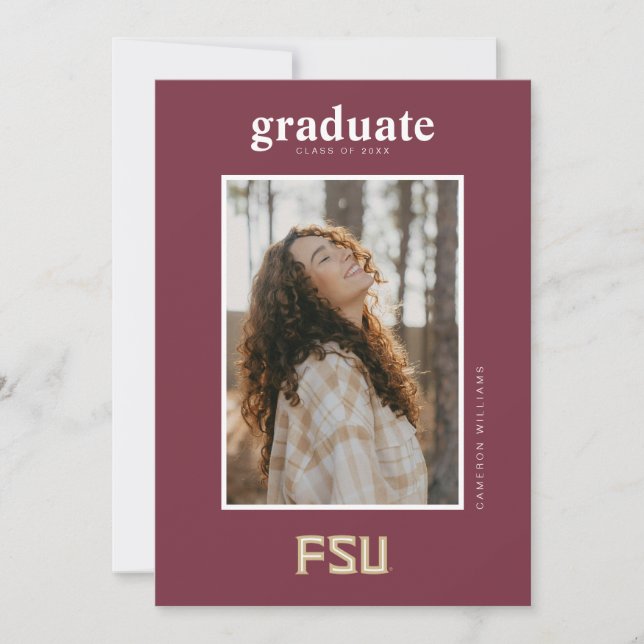 Florida State University Graduation Announcement (Front)