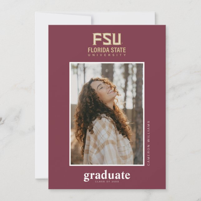 Florida State University Graduation Announcement (Front)