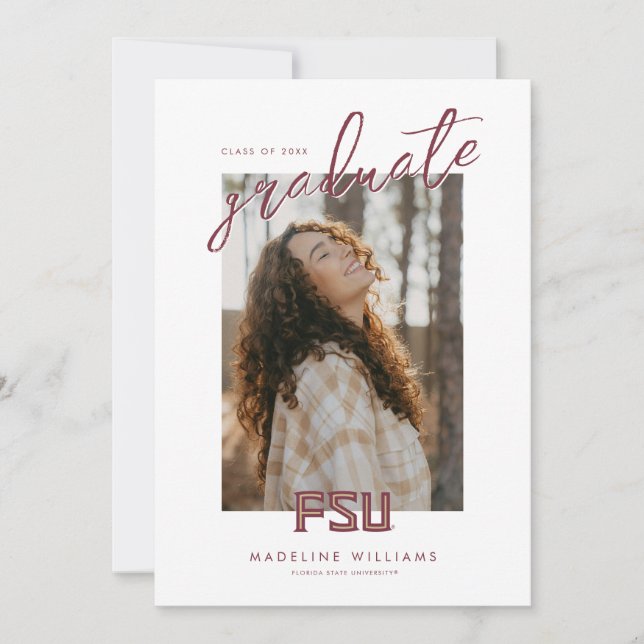 Florida State University Graduation Announcement (Front)