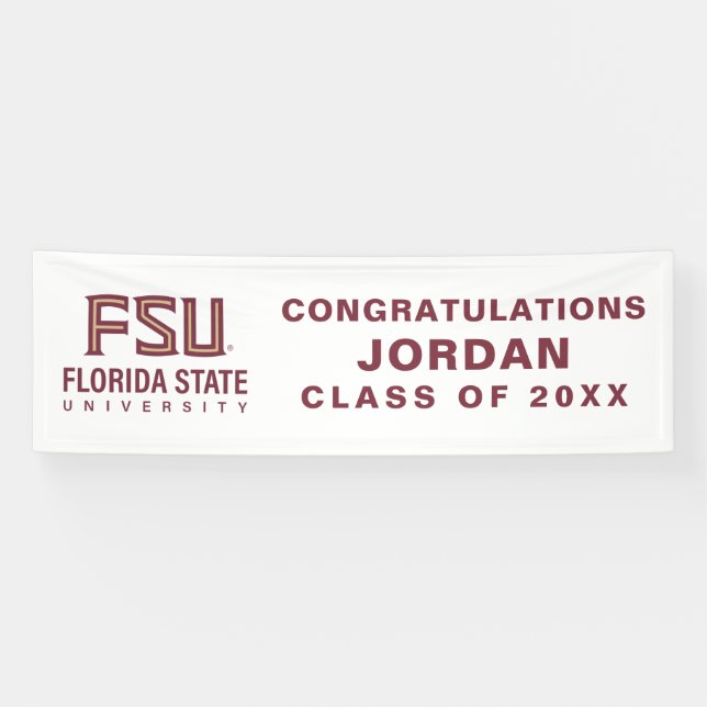 Florida State University Graduation Banner (Horizontal)