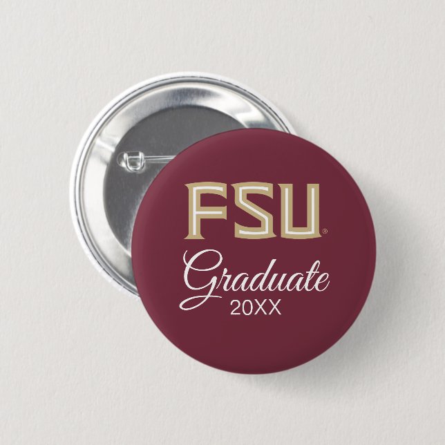 Florida State University Graduation Button (Front & Back)