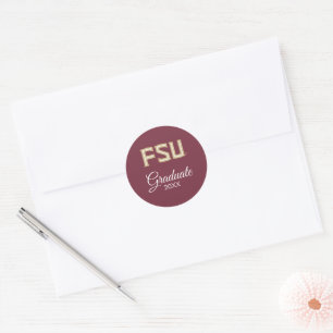 Florida State University Graduation Classic Round Sticker