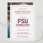 Florida State University Graduation Foil Invitation