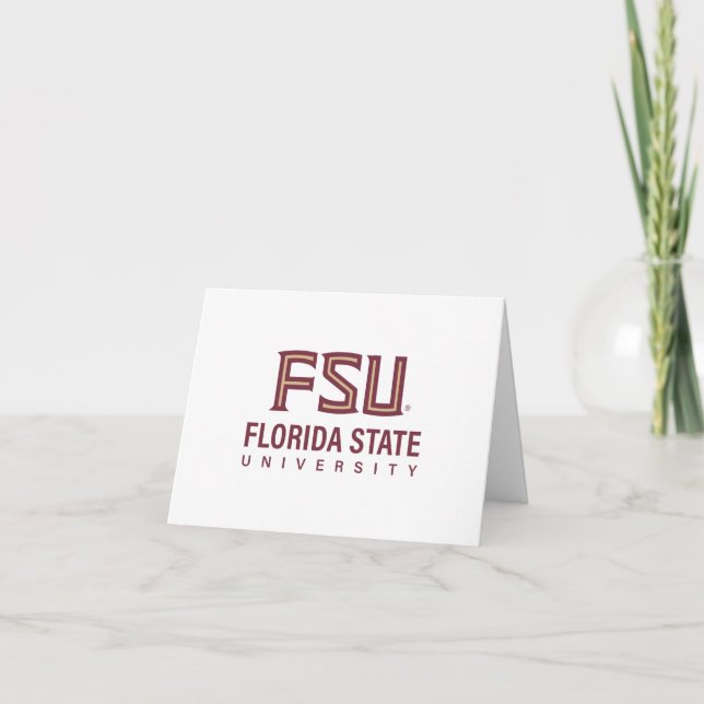 Florida State University Graduation Letterpress Thank You Card (Front)
