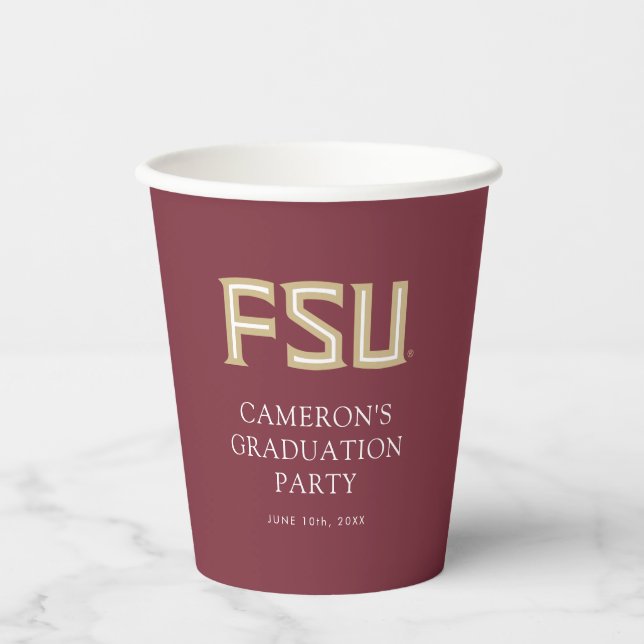 Florida State University Graduation Paper Cups (Front)