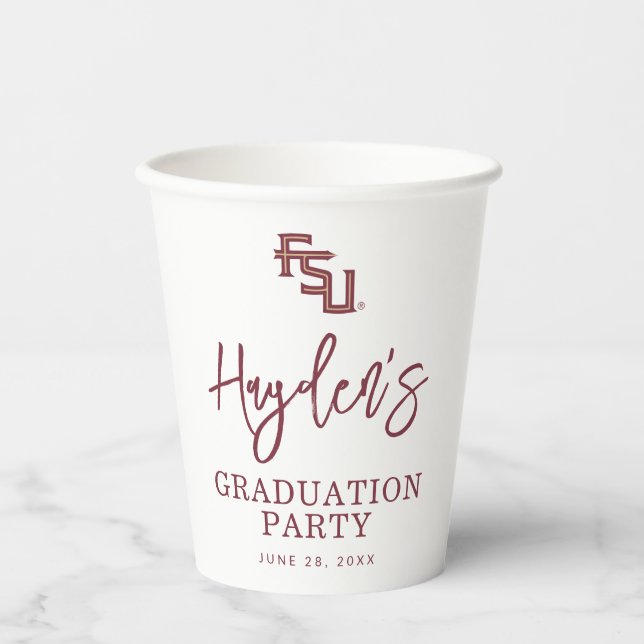 Florida State University Graduation Paper Cups (Front)