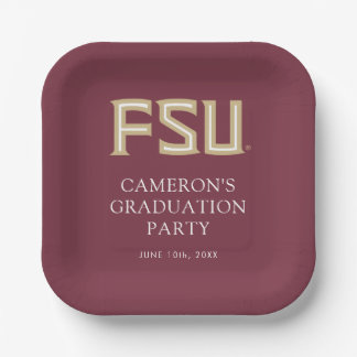 Florida State University Graduation Paper Plates