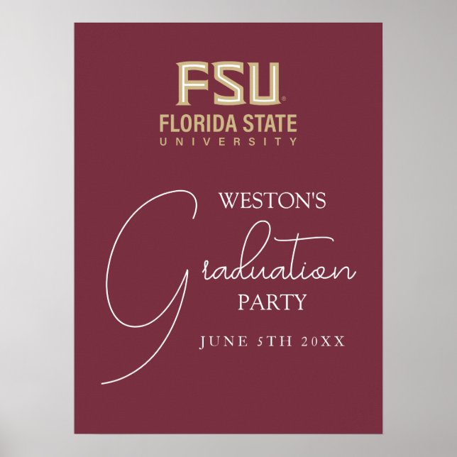 Florida State University Graduation Poster (Front)