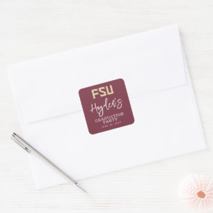 Florida State University Graduation Square Sticker