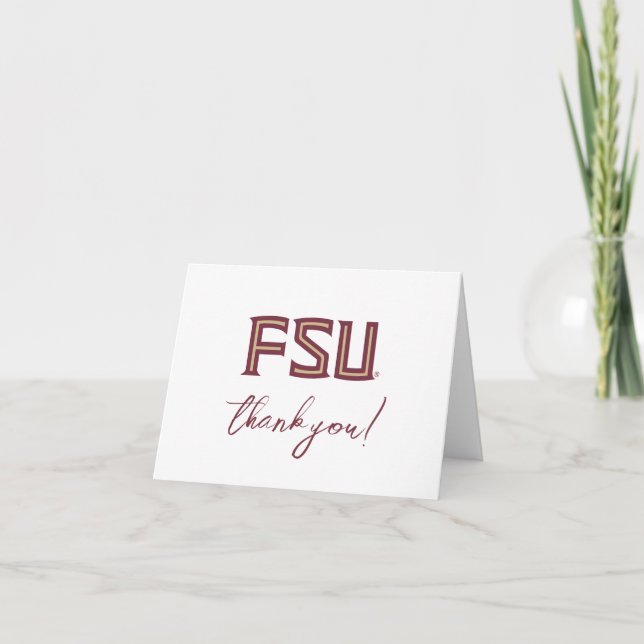 Florida State University Graduation Thank You Card (Front)