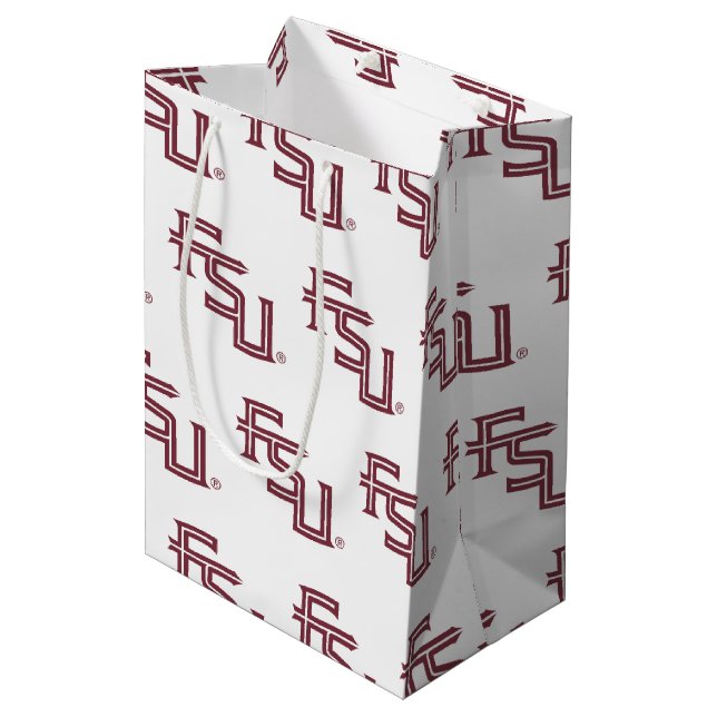 Florida State University Holiday Medium Gift Bag (Front Angled)