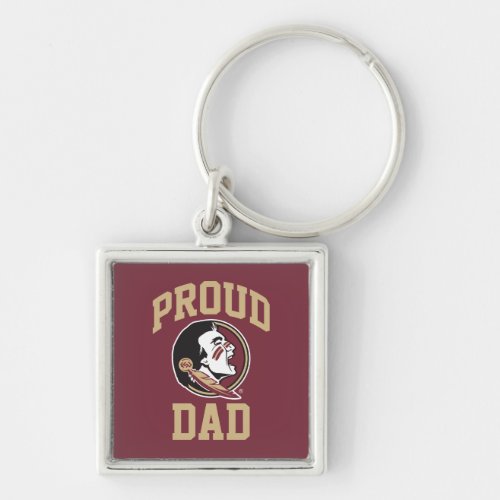 Florida State University Proud Dad Keychain