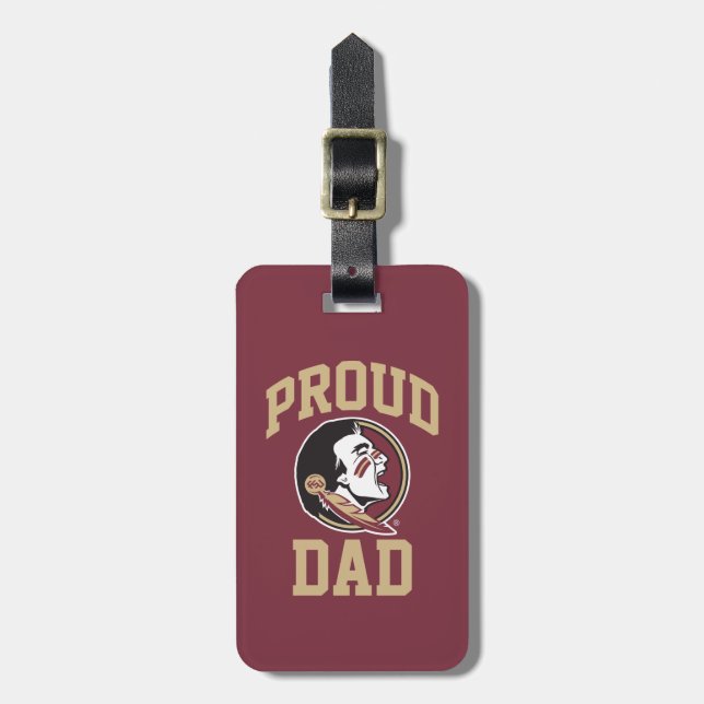 Florida State University Proud Dad Luggage Tag (Front Vertical)