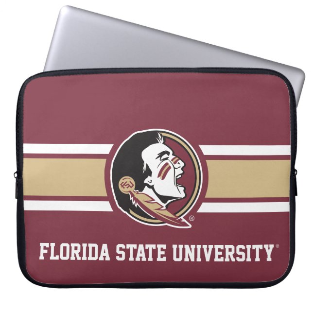 Florida State University Seminoles Gold Laptop Sleeve (Front)
