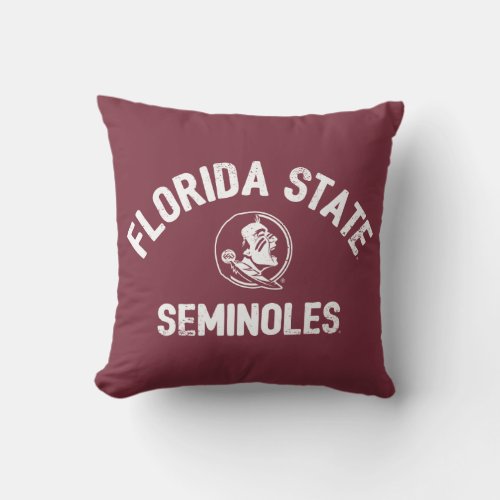 Florida State University  Seminoles _ Vintage Throw Pillow