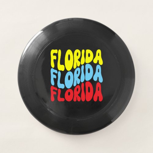 Florida state USA retro design Frisbees