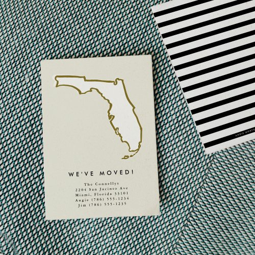 Florida State Weve Moved Chic Hand_Drawn Moving Announcement