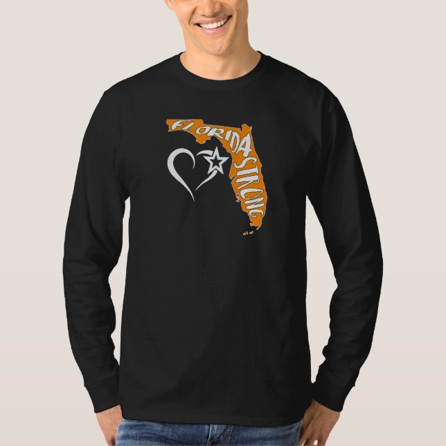 Florida Strong Silhouette Image Heart Snowbird Flo T-Shirt (Front)