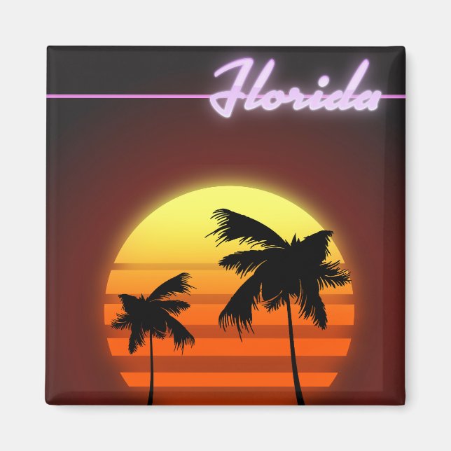Florida Sunset 1984 poster Magnet (Front)
