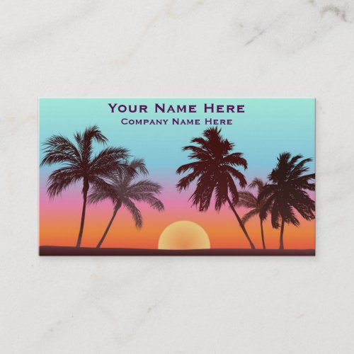Florida Sunset Business Card