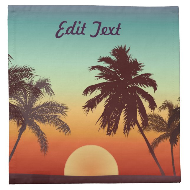 Florida Sunset Cloth Napkin (Front)