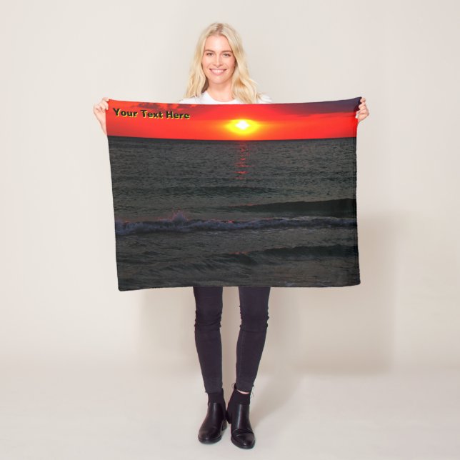 Florida Sunset Fleece Blanket (In Situ)