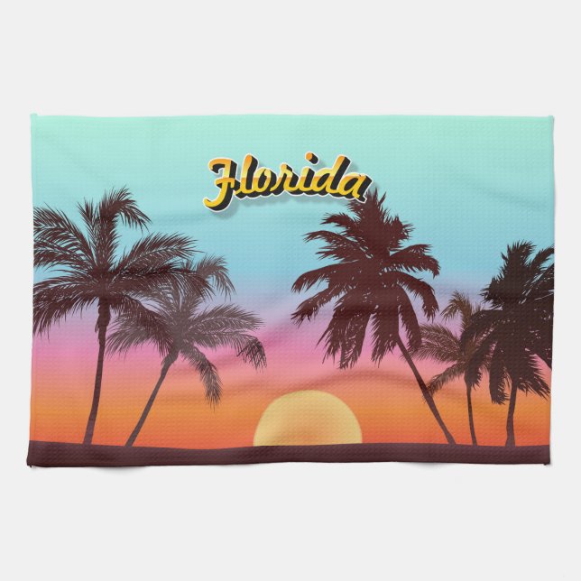Florida Sunset Kitchen Towel (Horizontal)