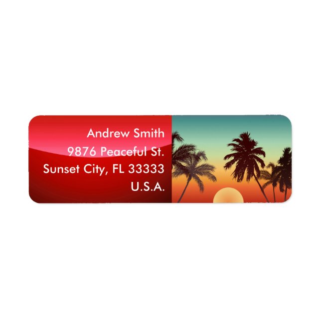 Florida Sunset Label (Front)