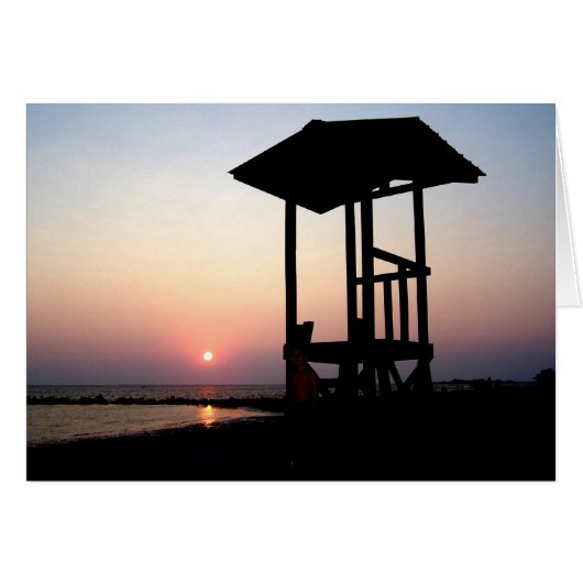 Florida Sunset Lifeguard Stand Cards (Front Horizontal)