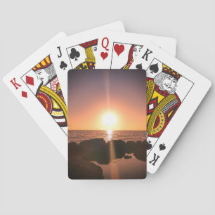 Florida Sunset on the beach Natural Photography Poker Cards