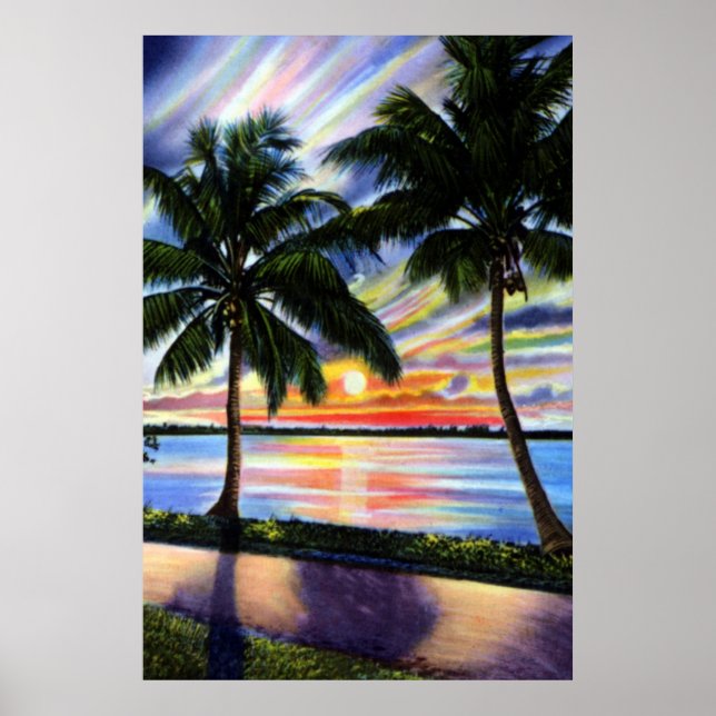 Florida Sunset on the Coast Poster (Front)