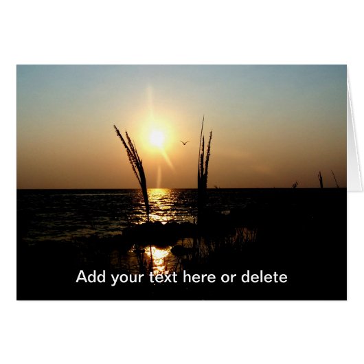Florida Sunset Over The Gulf Cards (Front Horizontal)