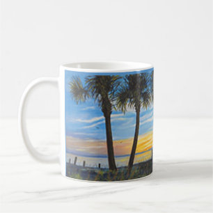 FLORIDA SUNSET PALM TREES COFFEE MUG