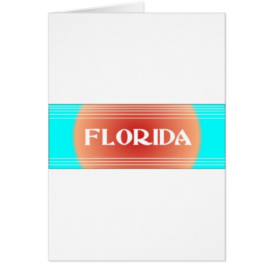 Florida Sunset Turquoise and Peach Card